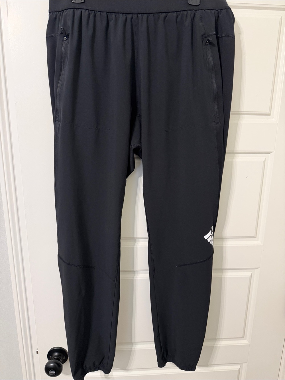 adidas Black Men's Performance Joggers with Zip Pockets
